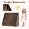 Costway 5 Tier Kids Bookshelf with Anti-Tipping Device Kids-friendly Height for Bedroom Natural/Brown/White